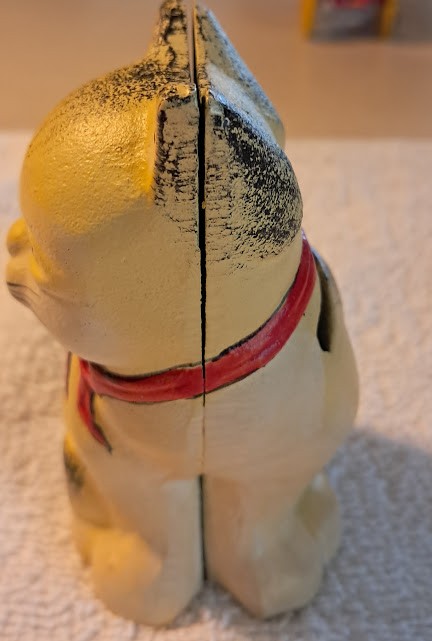 Cast Iron Cat Bank, Vintage (1930's)