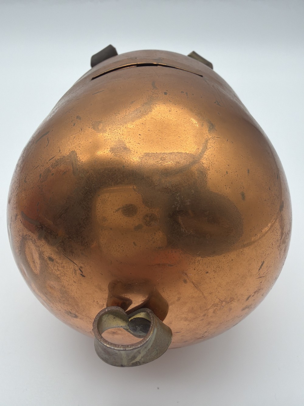 Vintage Copper Pig Coin Bank AS IS