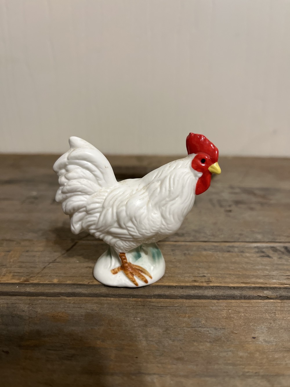 Vtg miniature porcelain rooster