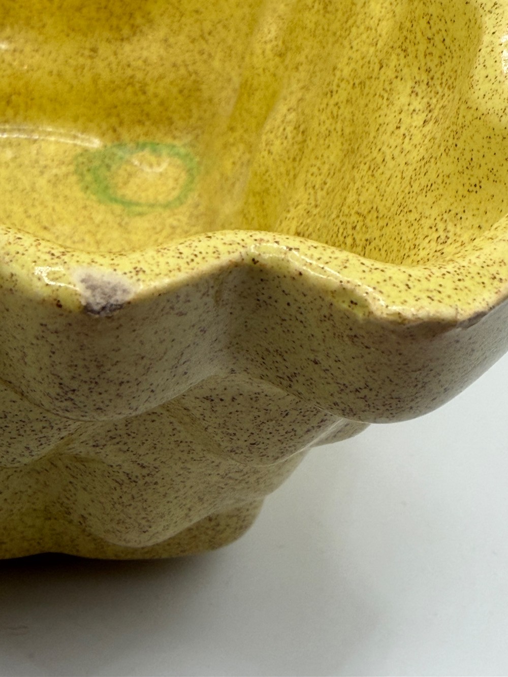 UPCO USA Mid Century Yellow Pottery Dish AS IS