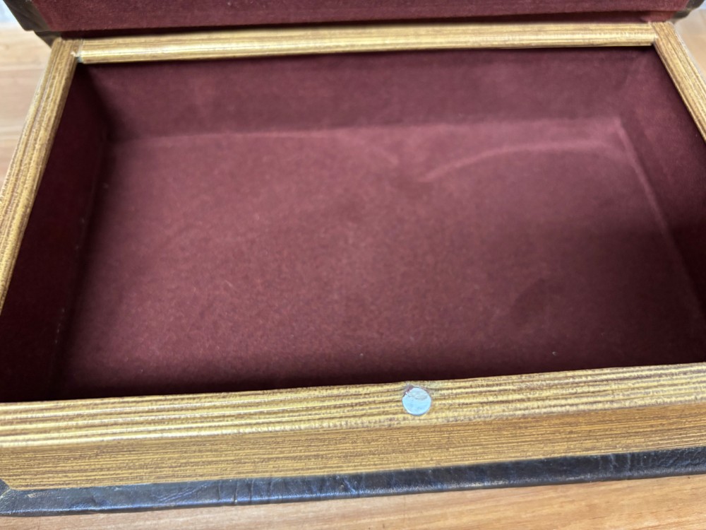 Book Storage Box Faux Leather Decorative Secret Keepsake Box Hidden Storage 8.5