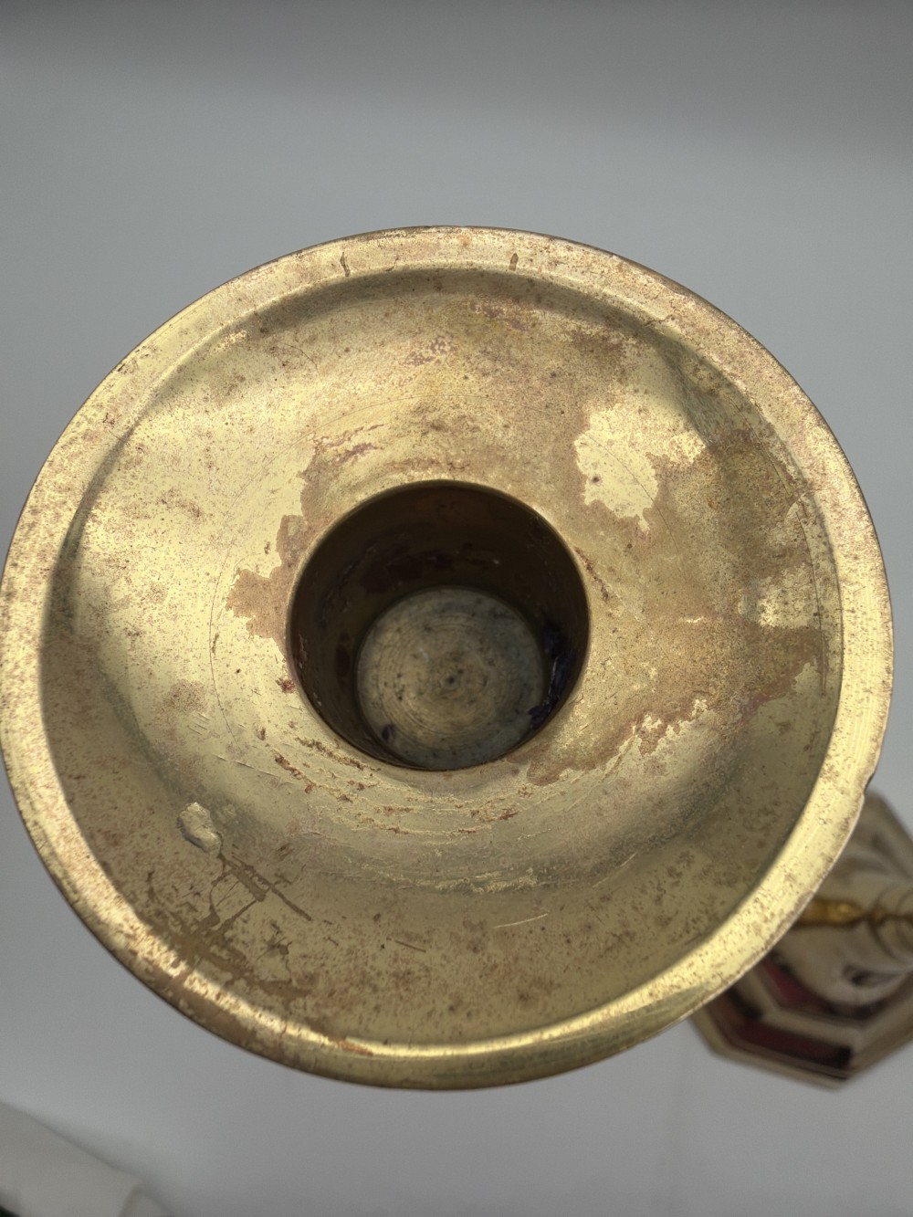 AS IS Pair Brass Candlesticks Bases