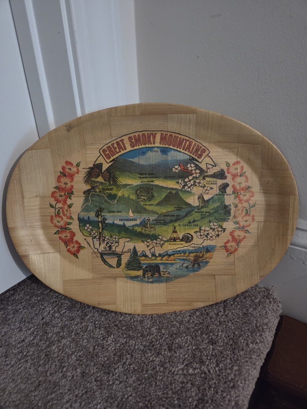 VTG Grt Smokey Mnts Bamboo Tray