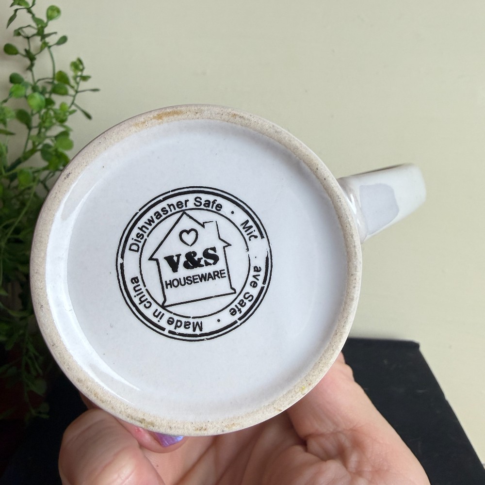 V&S Houseware Patchwork Butterfly Mug