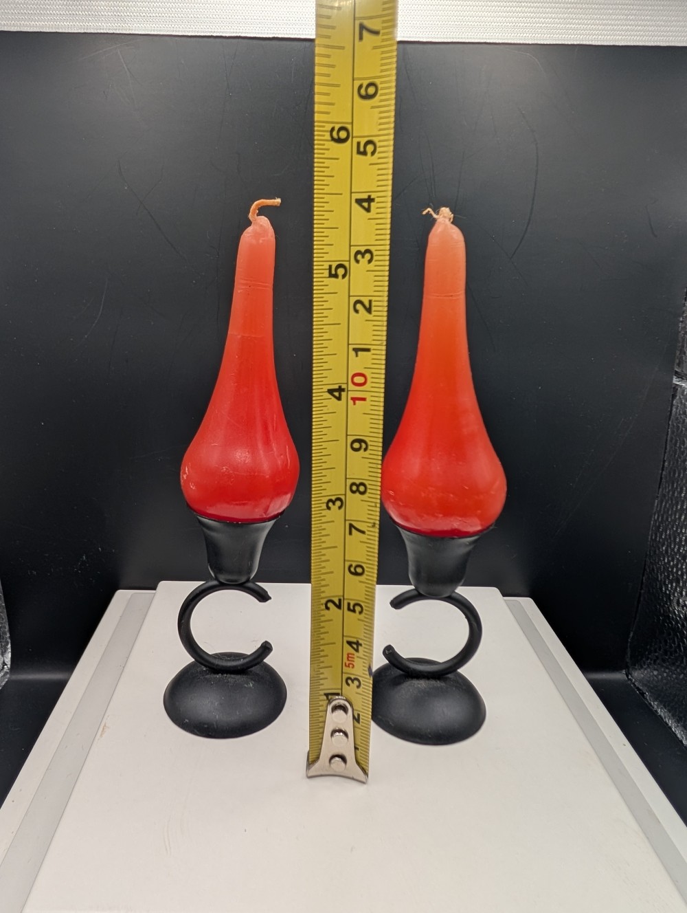 Pair of candles/holders