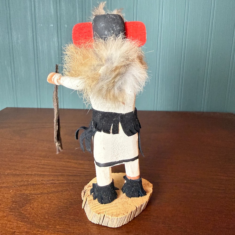 Vintage Carved Wood Kokopelli Dancer Figurine Signed ST