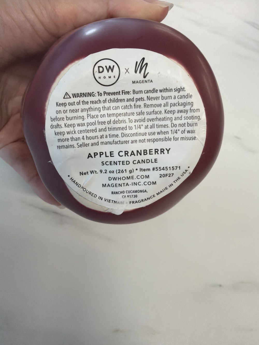 Rae Dunn Apple Shaped Candle