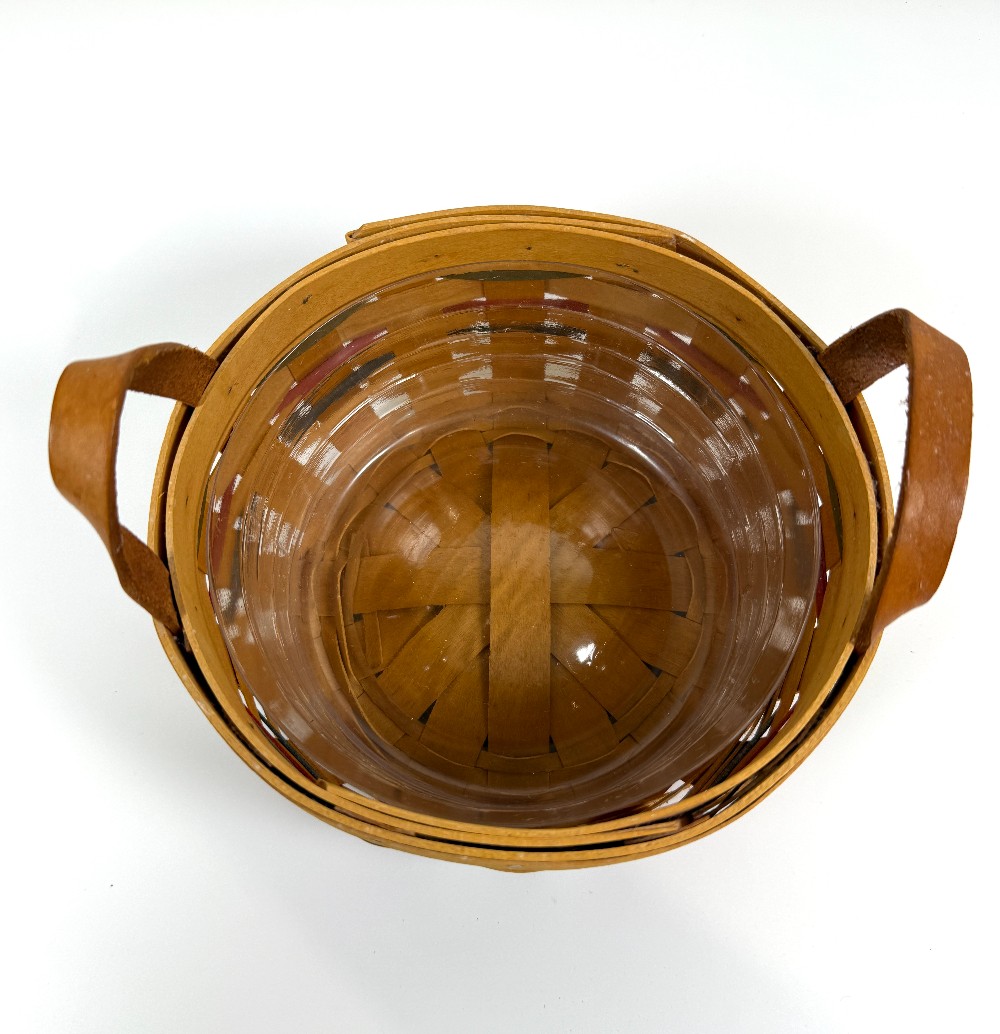 Longaberger round basket with liner