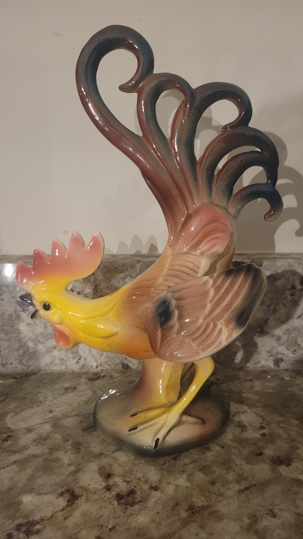Vintage Ceramic Fighting Rooster