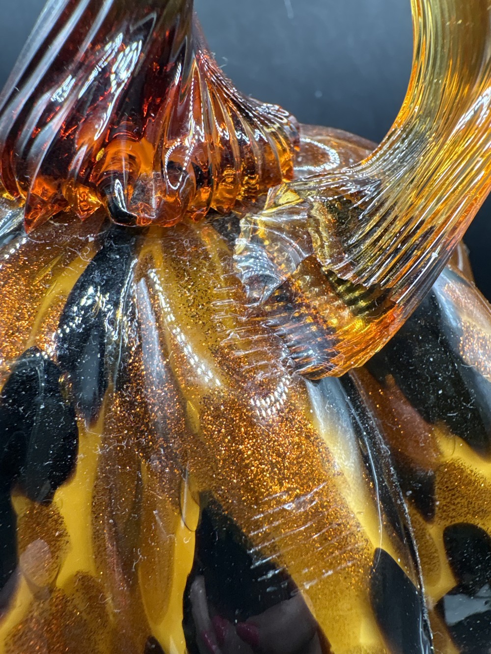 Hand Blown Glass Pumpkin (as is)