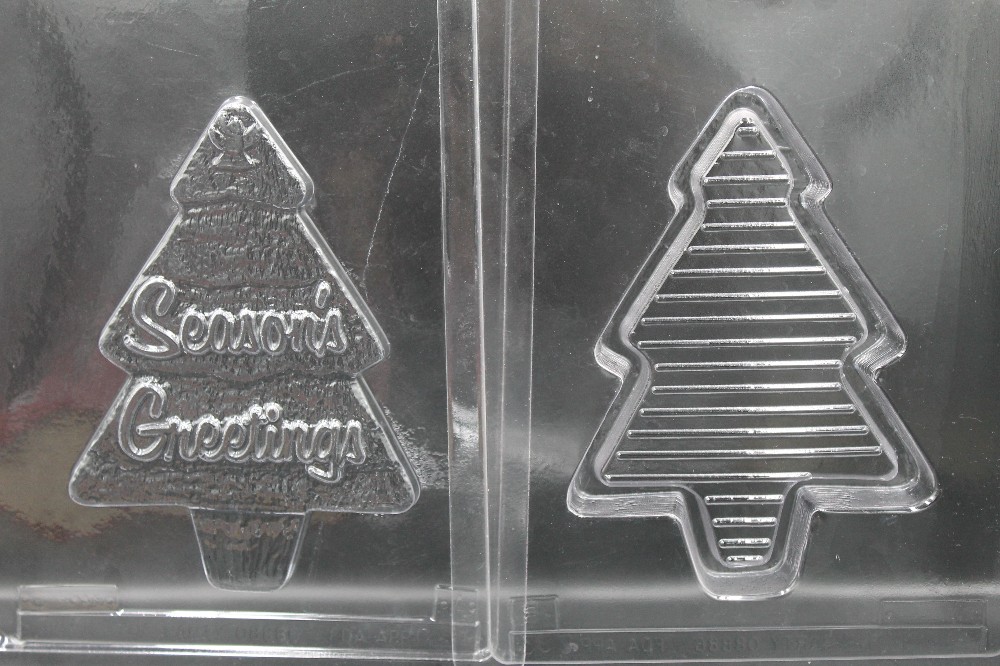 Plastic Christmas tree box candy pour mold