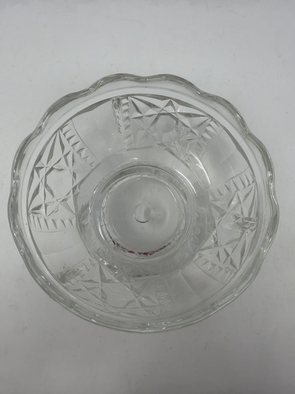 Vtg Indiana Glass Stars & Bars Fairy Lamp