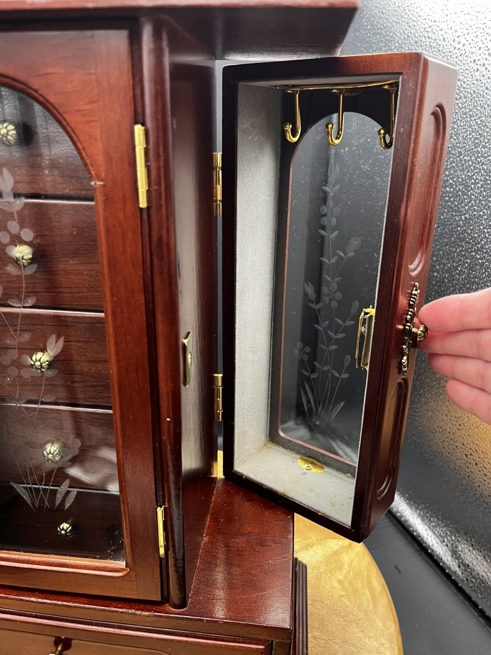 Vtg Double-sided Jewelry Armoire