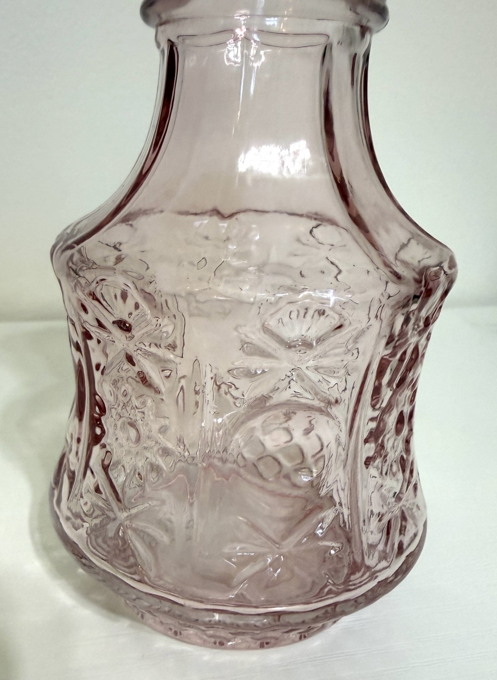 Pink Embossed Bud Vase