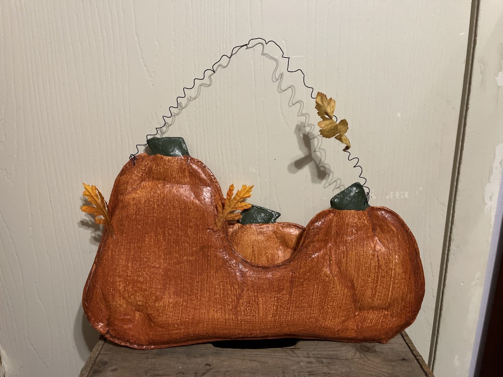 Vtg Folk Art Jack-o-lantern Trio
