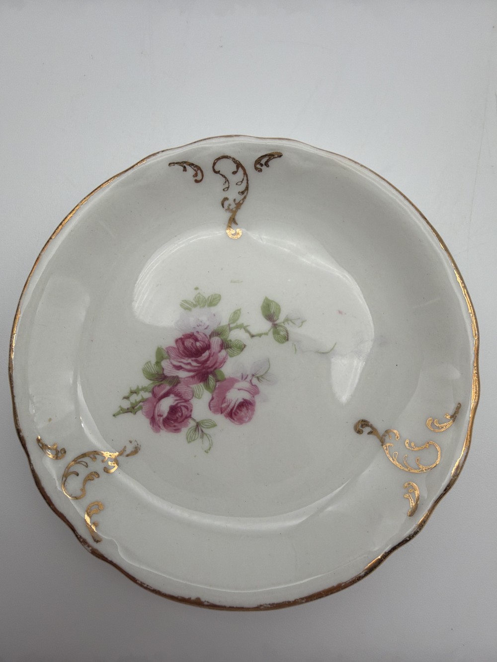 Vintage Pink Rose Butter Pat #4