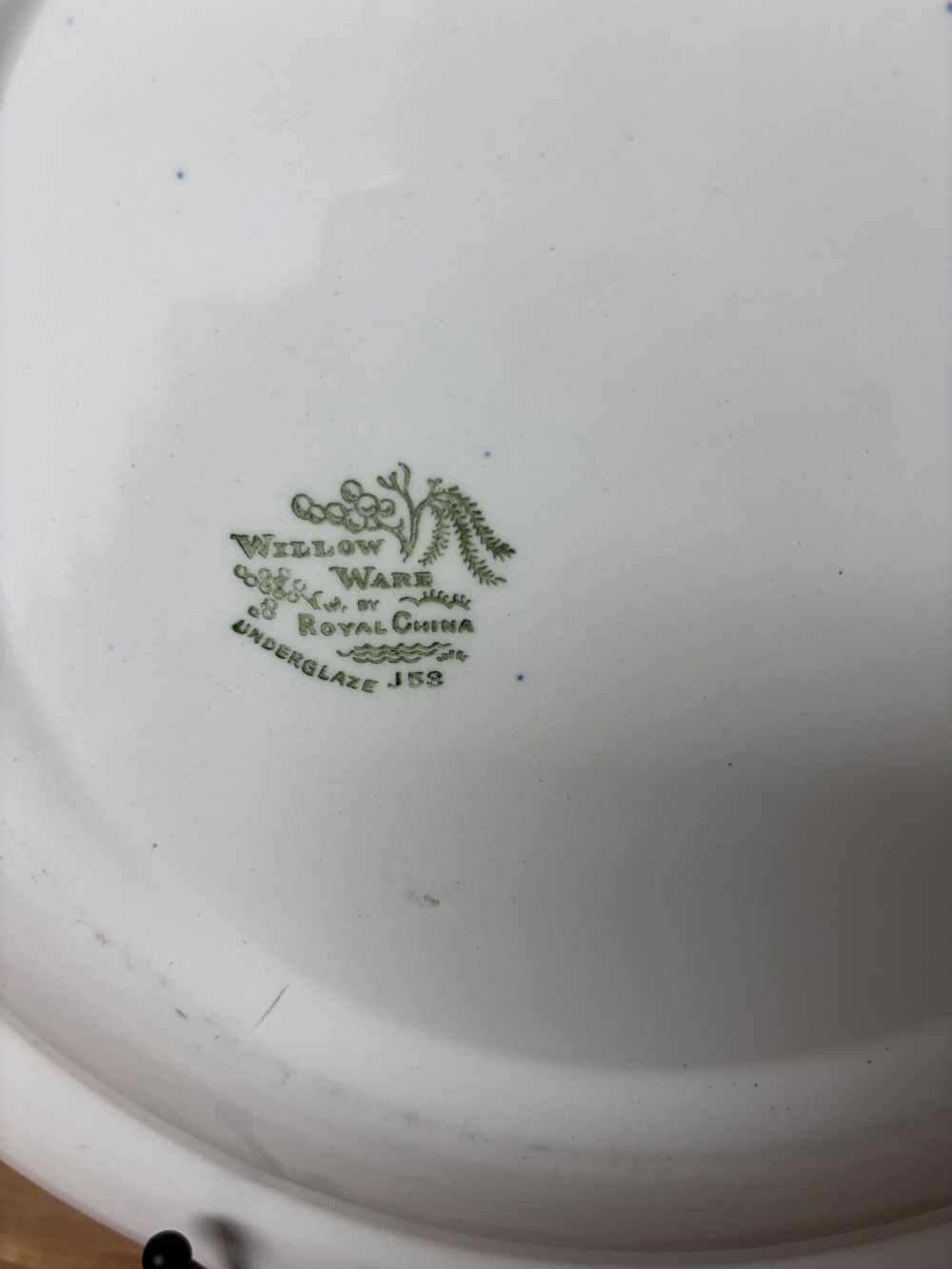 Blue Willow Round Chop Plate Serving Platter Royal China Willow Ware 12 Inch