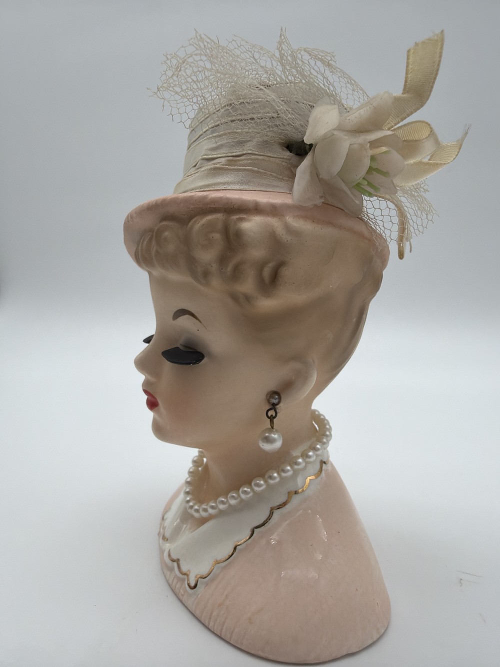 Vintage INARCO Lady Head Vase 1963