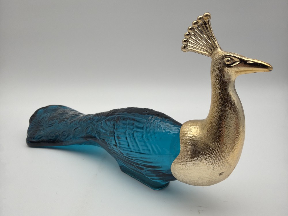 Vintage Avon Peacock Sonnet Cologne Bottle – Blue Glass