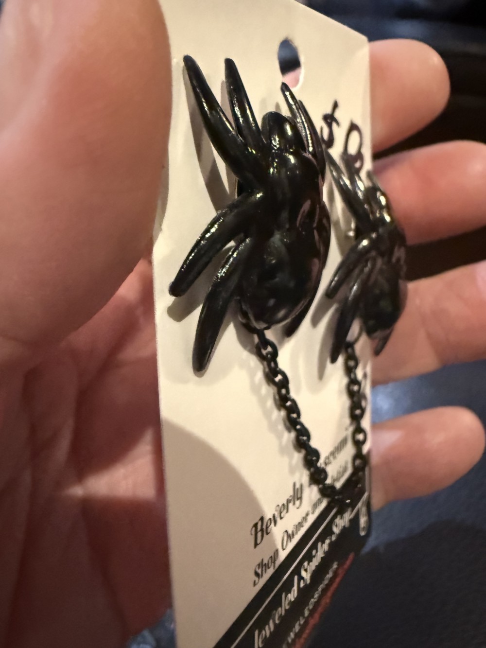 Sweater Pins - Black Spiders - Dress Pins, Cloak Pins, Collar pins