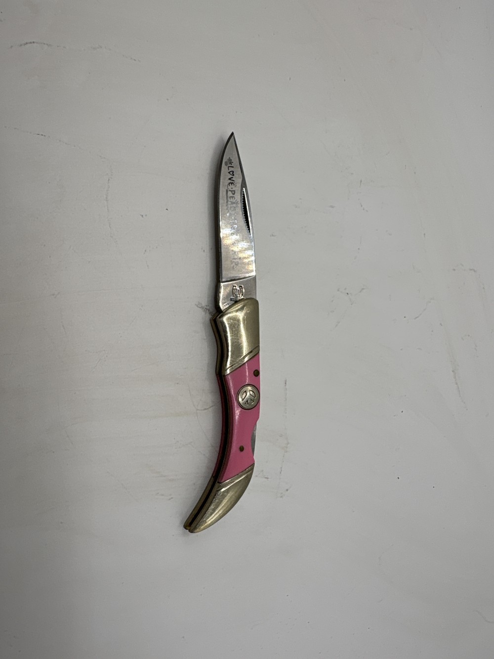 Rough Rider Love Peace Friendship Lockback Knife 5 in As-is
