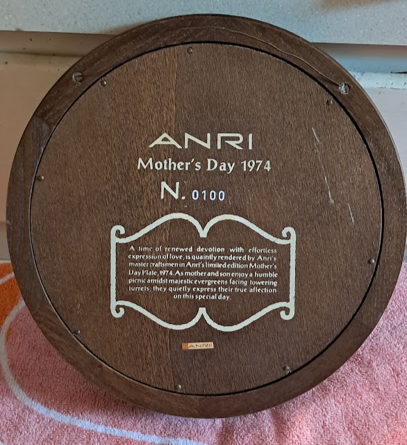 Anri Ferrandez Mother's Day Wood Relief Plate