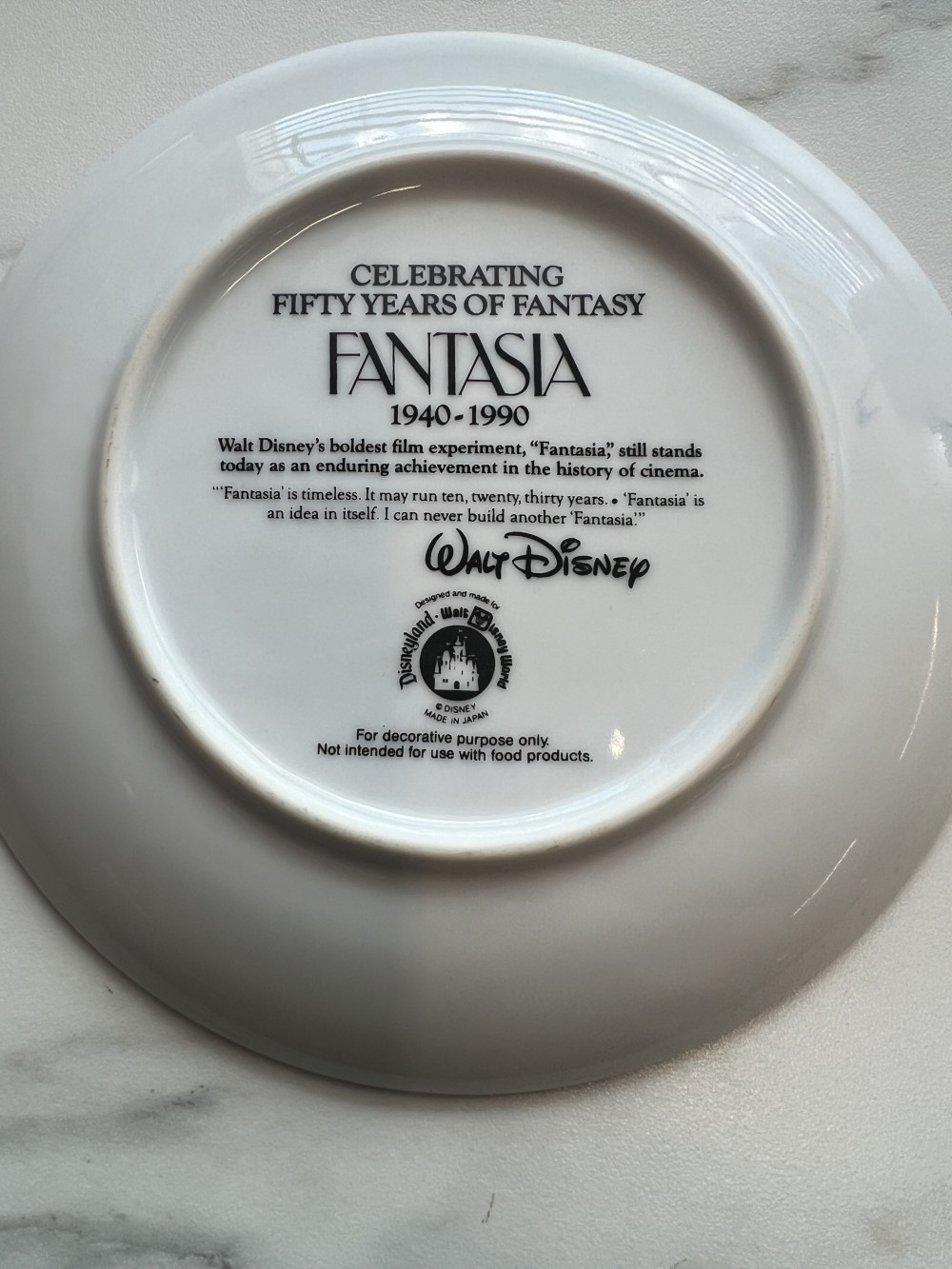 Disney Fantasia 50th Anniversary Collector's Plate