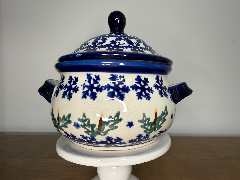 Polish Pottery Soup Bowl with Lid