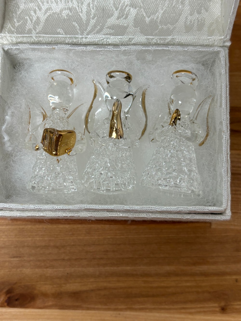 Worry Box Gift Set Vintage Crystal Style Angel Figurines with Poem Gift Box