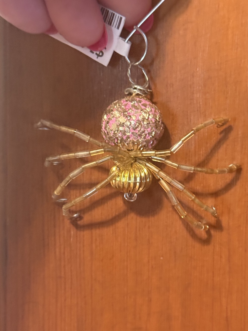 Ornament Spider Gold Pink Silver