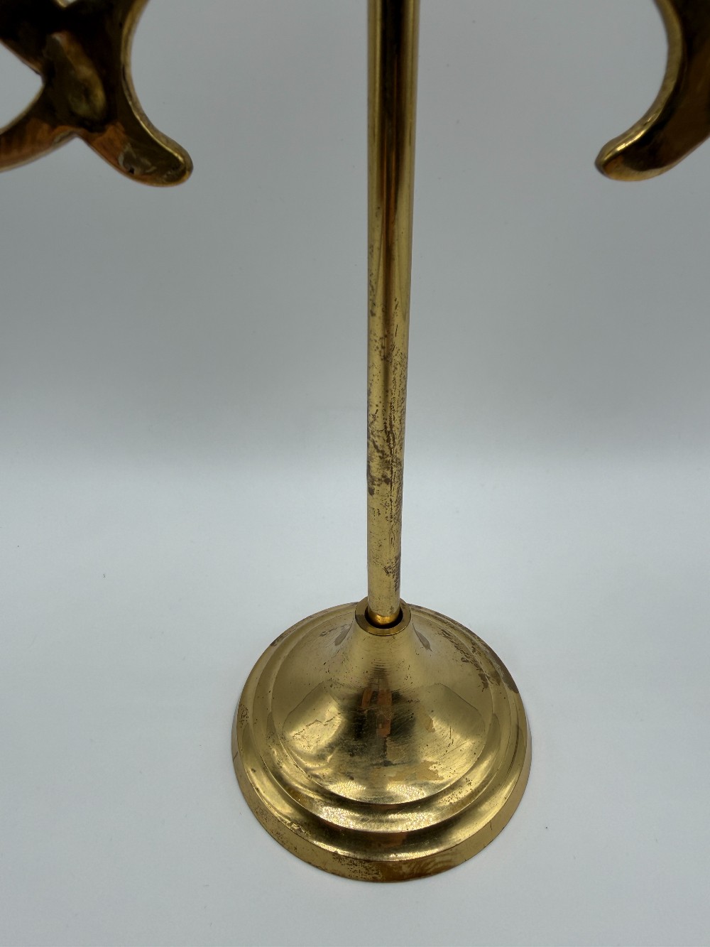 Vintage Brass 3-Light Candelabra - 9 Inch Traditional Triple Taper Candle Holder