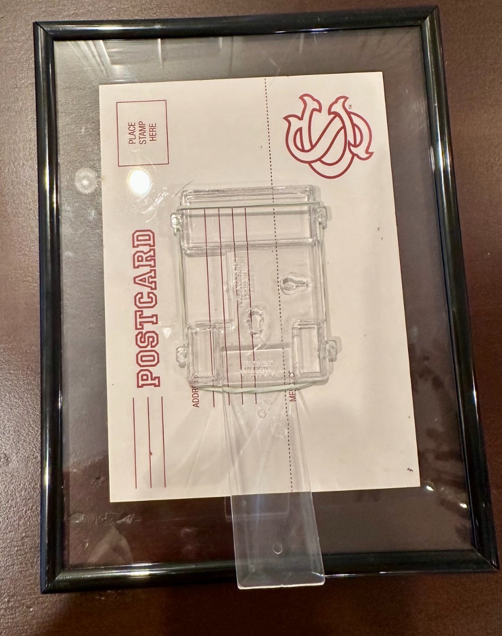 U of SC Carolina vs Clemson 1961 Framed Repro Souvenir Postcard. Easel back.