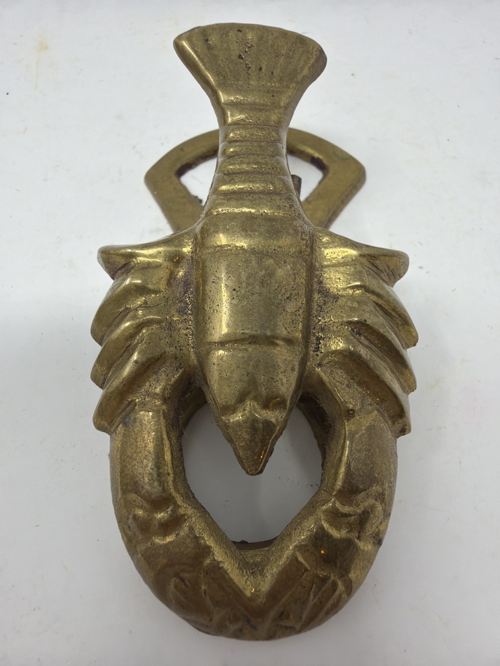 Vtg Brass Lobster Bottle Opener Clip