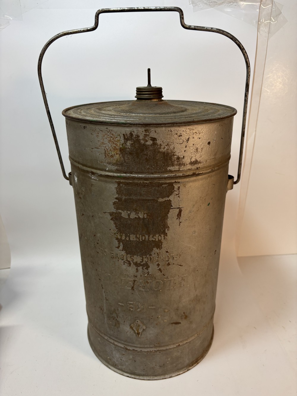 Florence Stove Company kerosene tank