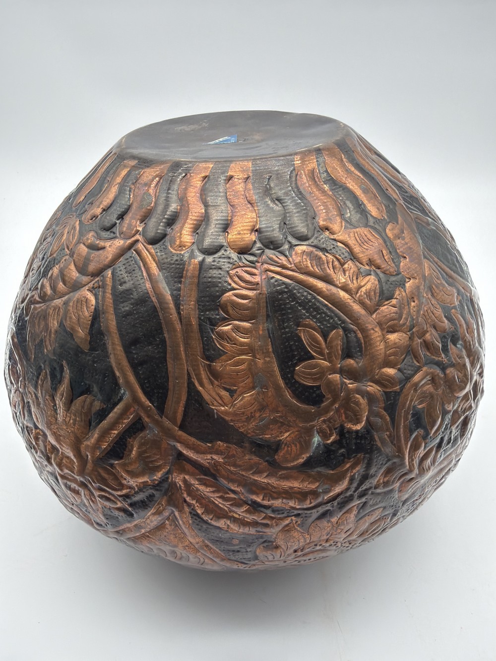 Vintage Solid Brass Floral Vase