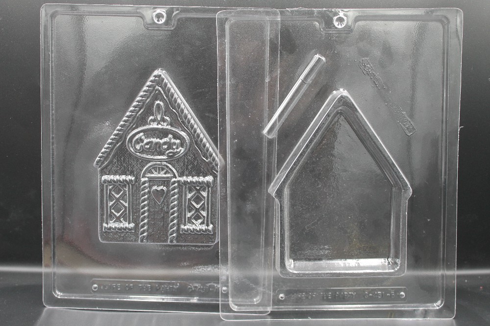 Gingerbread house box candy pour mold
