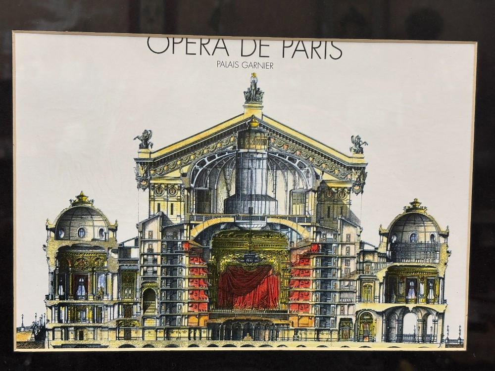 Art Opera de Paris Palais Garnier print black mat light bronze frame