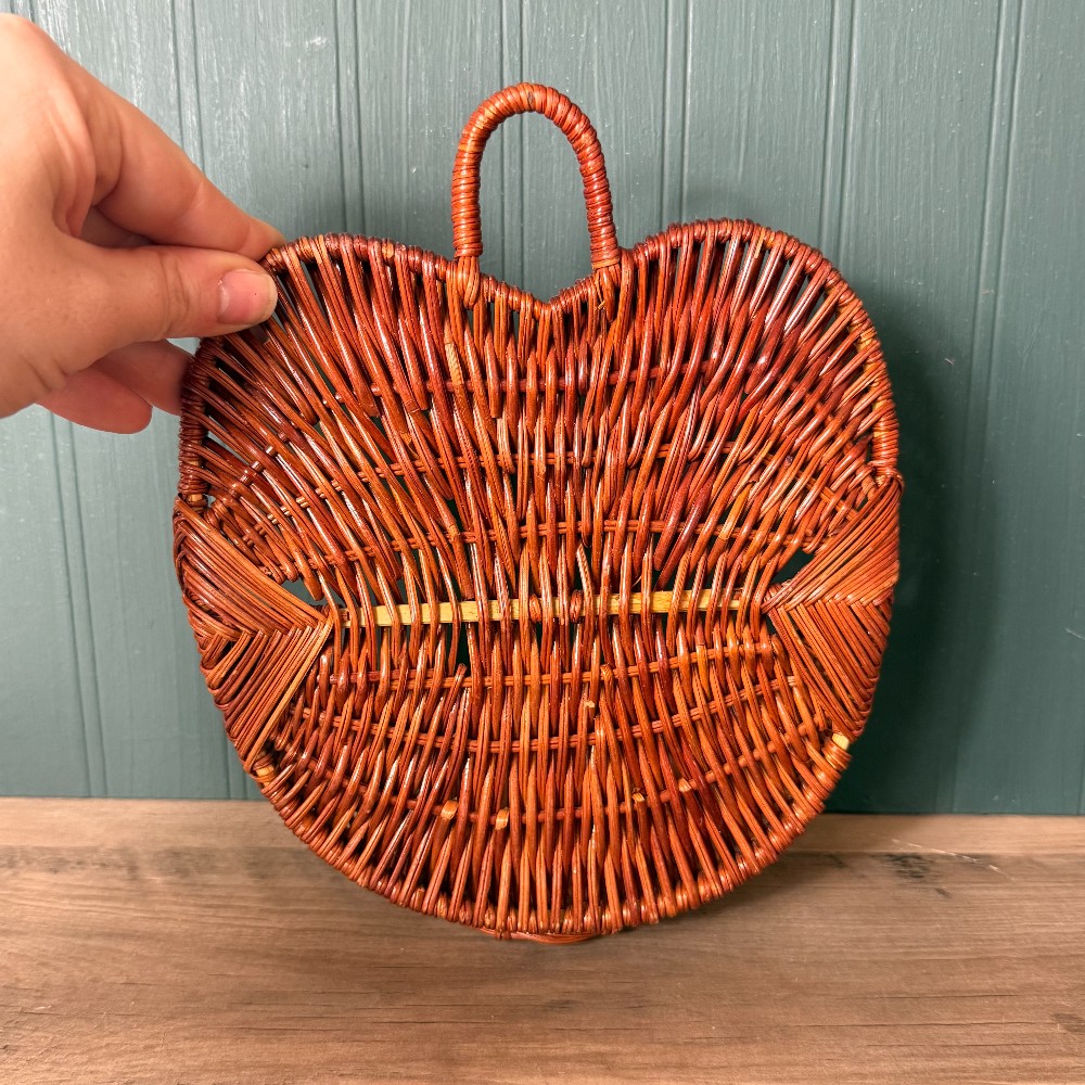 Wicker Apple Shaped Wall Basket