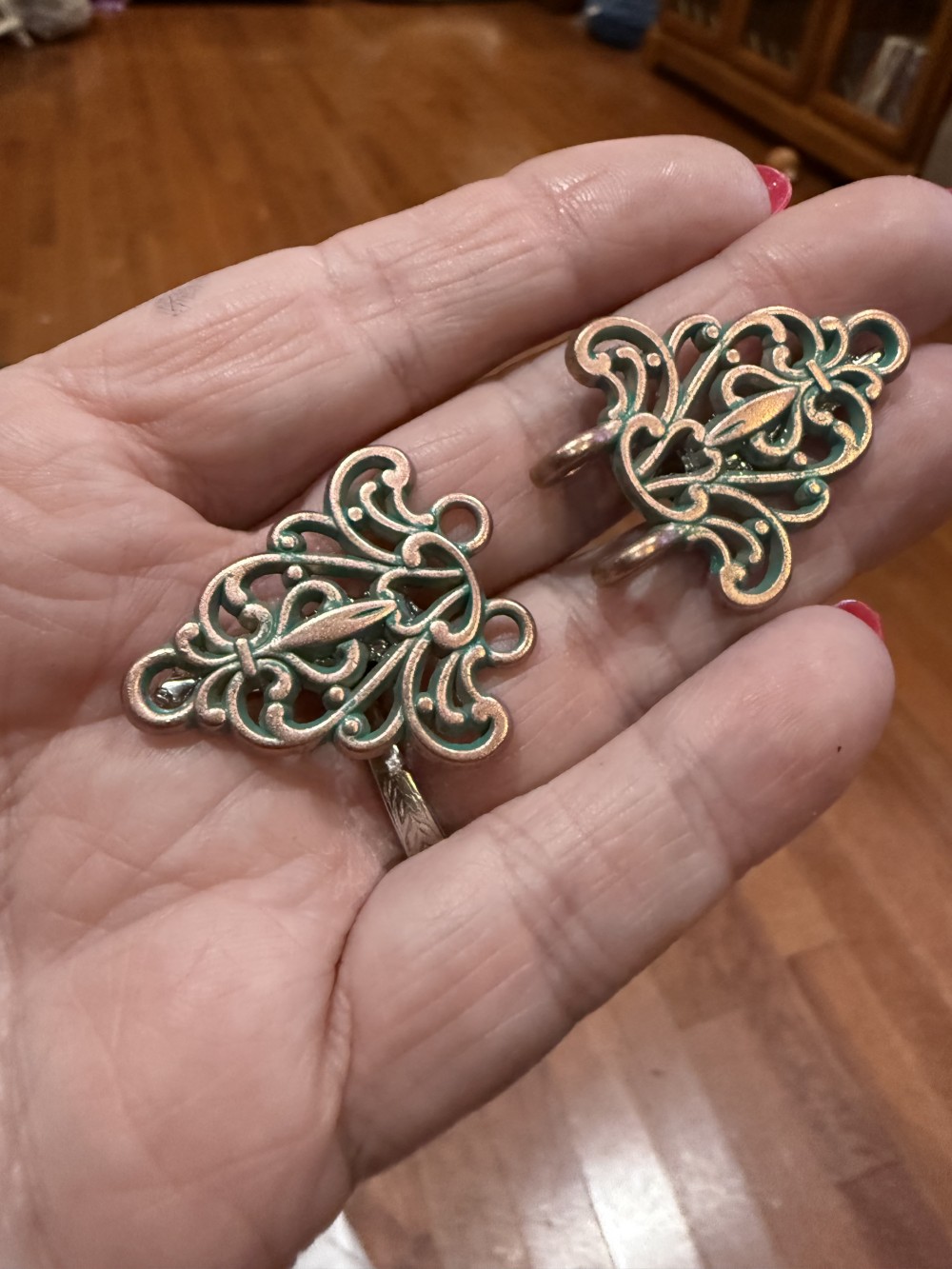 Sweater Clip, Cloak Clip, Dress Clip: Filigree Triangle
