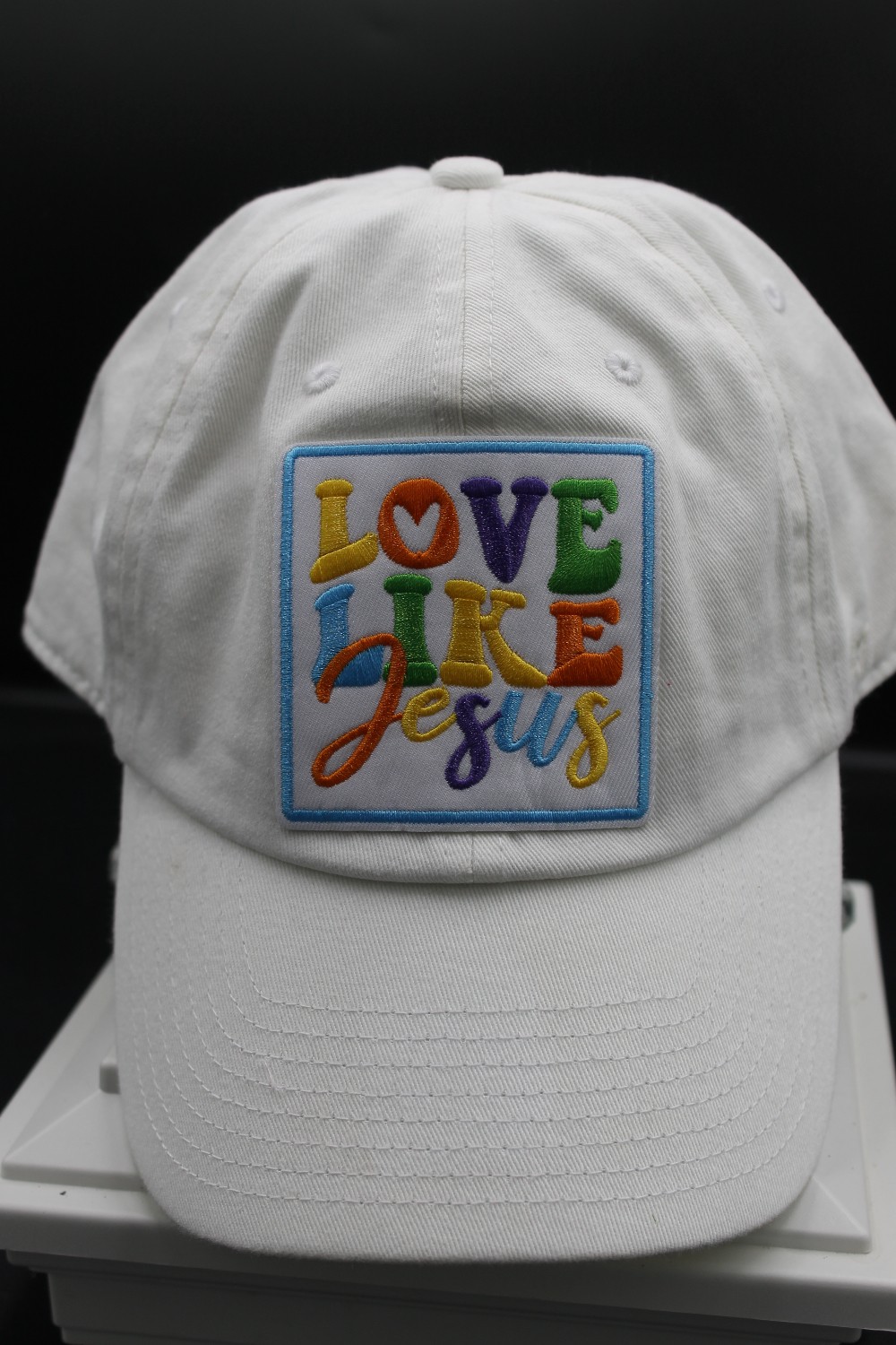 Hat, white, LOVE LIKE JESUS