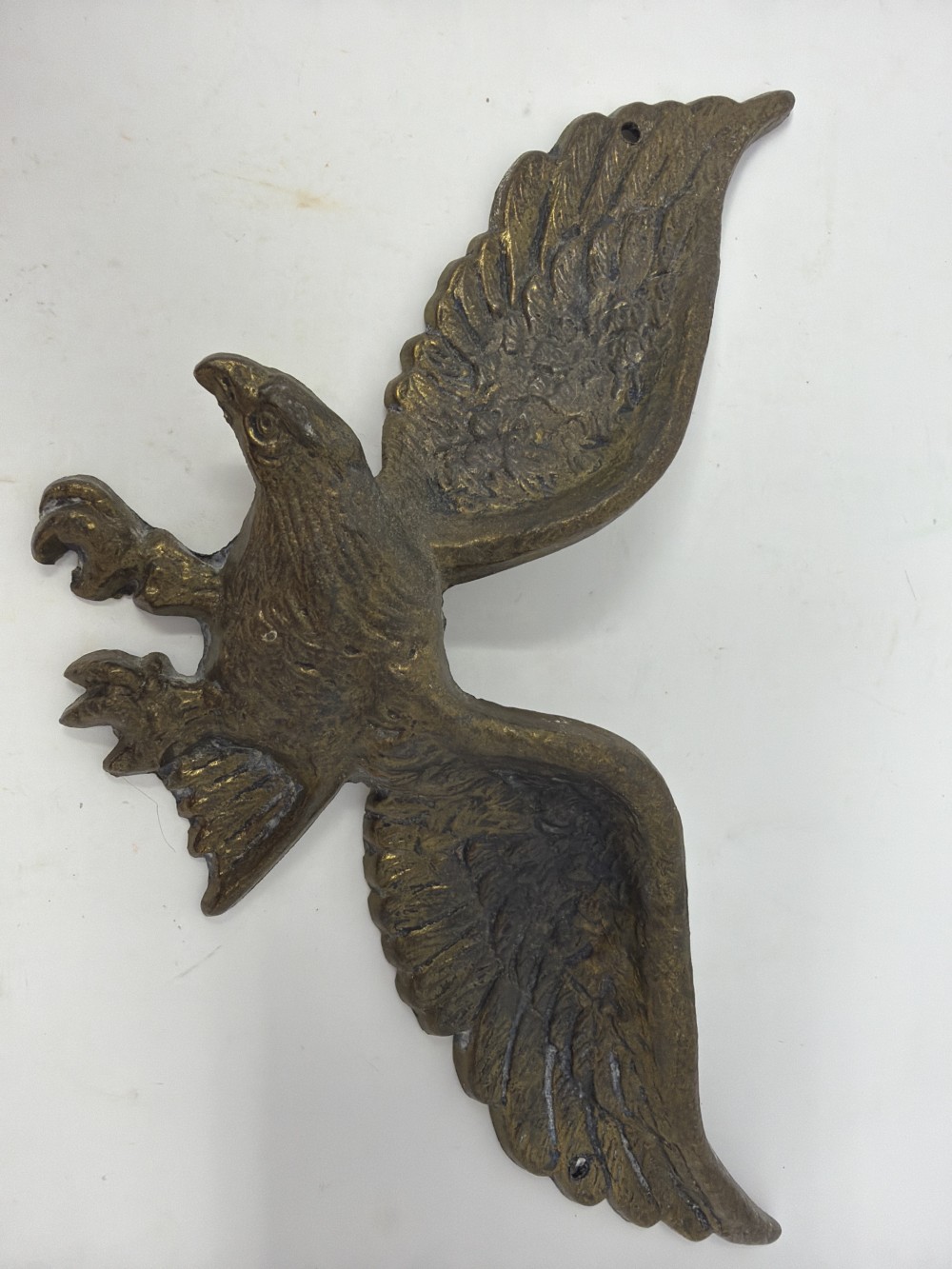 Vtg Cast Brass Eagle Plaque