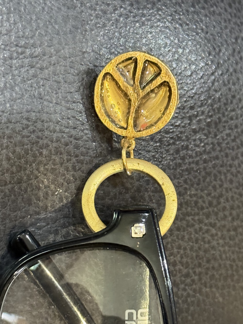 Eyeglass Holder Pin - Peace Sign