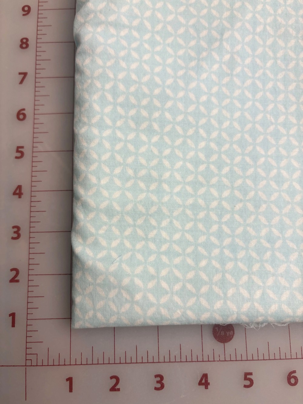 Lt Blue Star Tile Cotton Fabric