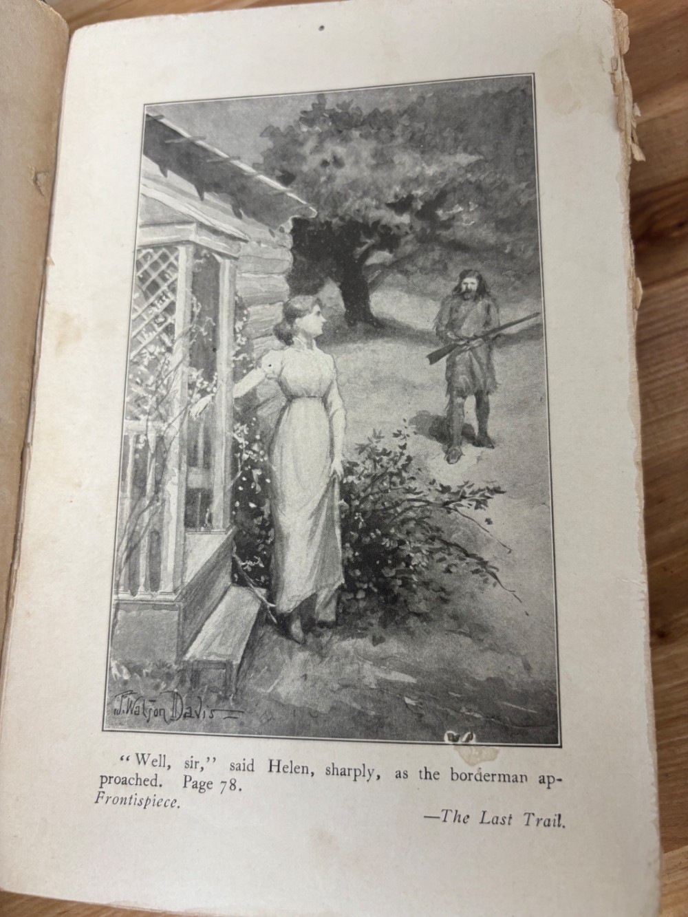Book The Last Trail by Zane Grey Antique 1909 A.L. Burt Hardcover Western Novel