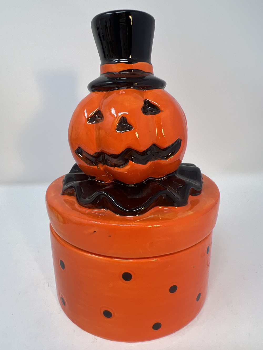 Vintage Inspired Halloween Jack-o’-lantern Ceramic Dish