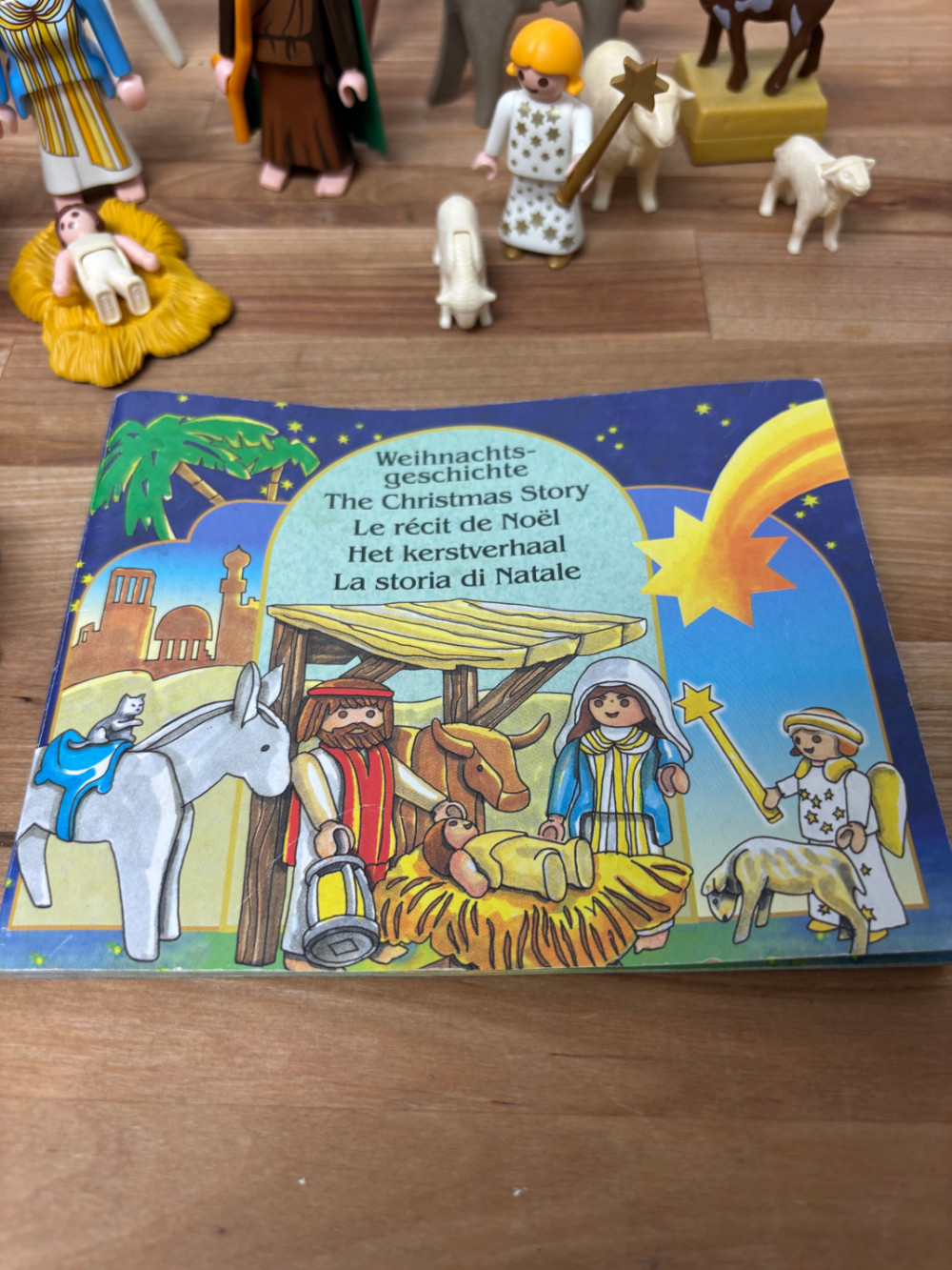 Vintage 1999 Playmobil Christmas Nativity Set Figures Animals Accessories Story Booklet