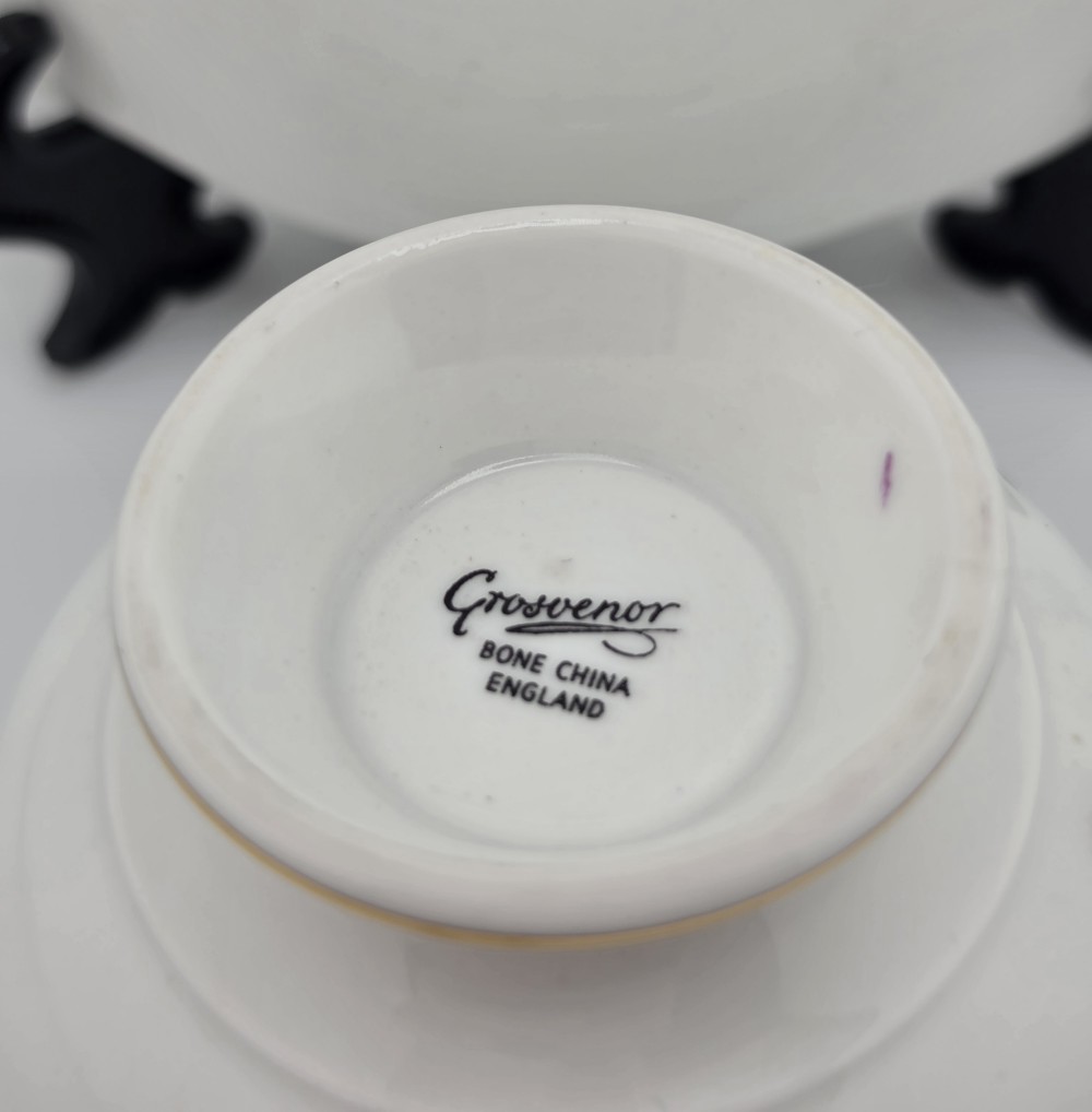 VTG 1950s Grosvenor Jackson Gosling Fine Bone Teacup Saucer
