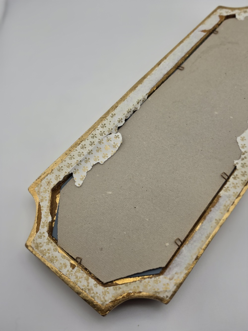 Vintage Florentina Gilt Faux Bamboo Accent Mirror