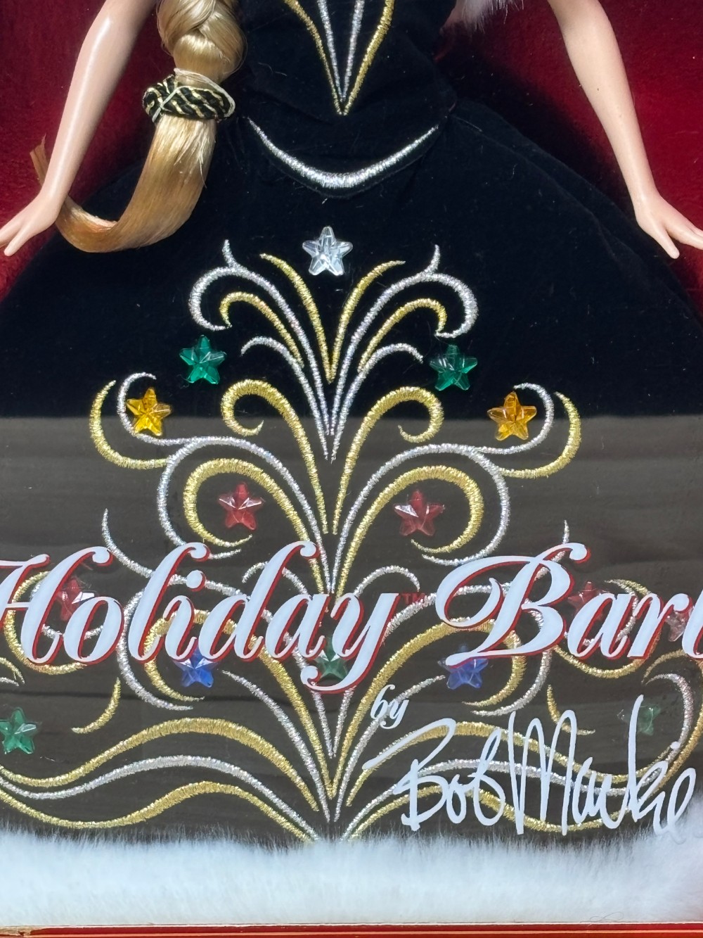 2006 Holiday Barbie by Bob Mackie Black Gown Christmas Collector Doll NIB J0949