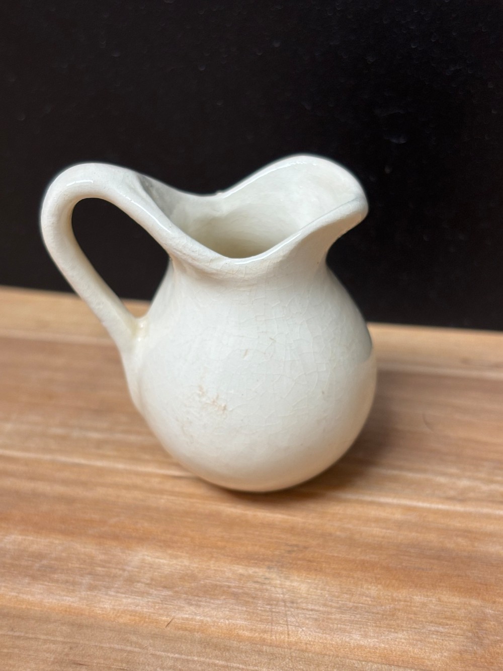 Vintage Mini Ceramic Pitcher Red Rose Floral Cottage Kitsch 2 Inch